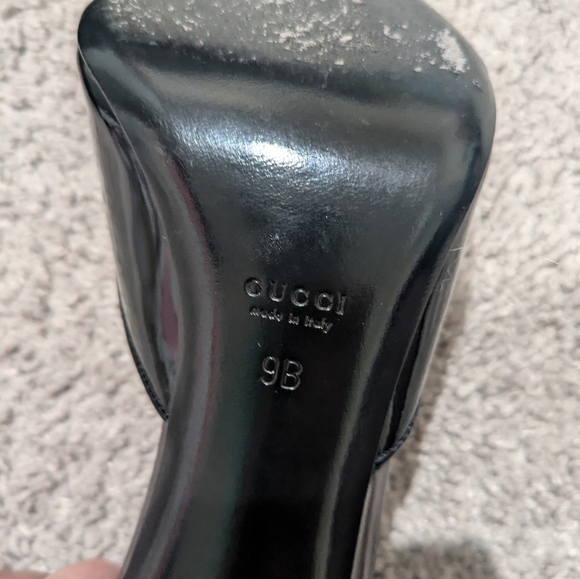 Gucci Heels Black and Silver Size 9 Open Toe TOM FORD Era - Picture 7 of 10